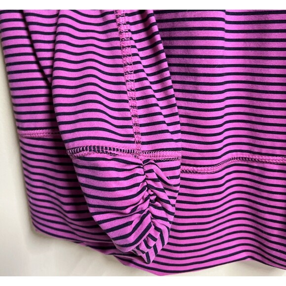 Women’s TEK GEAR Pink and Black Striped  Racerback Workout Tank Top Large - Picture 3 of 8